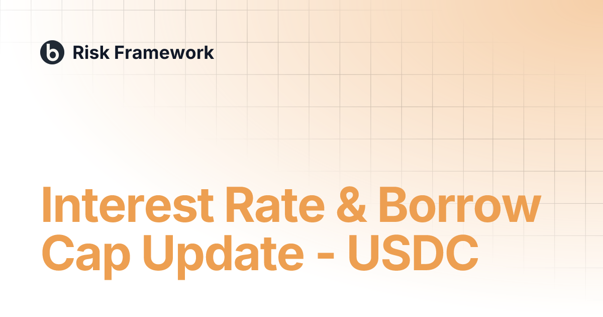 Interest Rate & Borrow Cap Update - USDC | Risk Framework